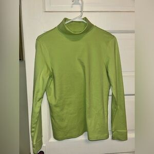 L.L. Bean Light Green Turtleneck Top